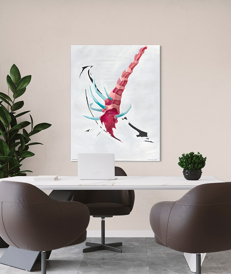 Картина со смыслом, сюр-насекомое "Невидимое начало 3", маслом на холсте 130х100 см, 2019, YAPOTAPOVA