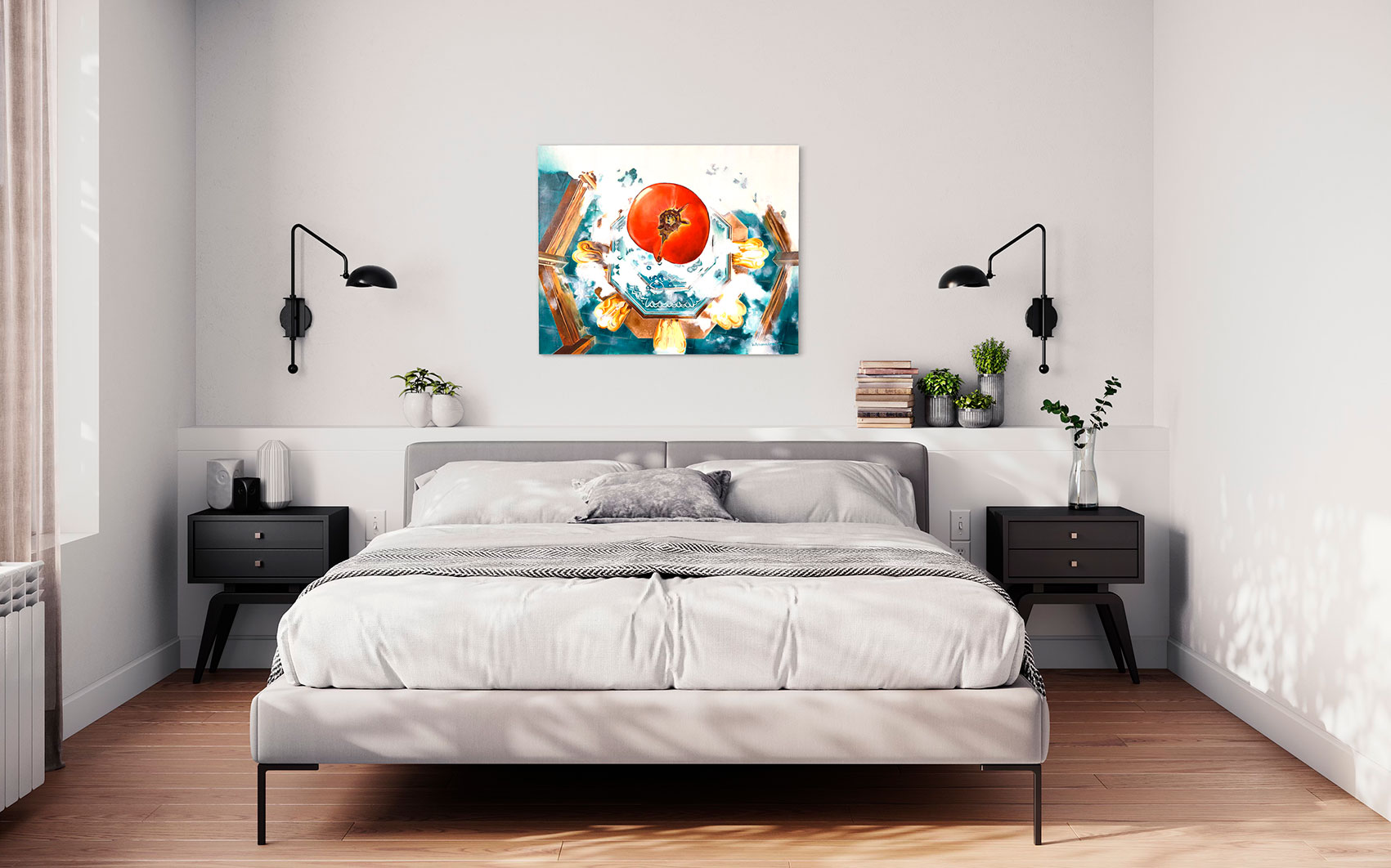 Картина со смыслом, сочный помидор "Любимая", маслом на холсте 80х100 см, 2016, YAPOTAPOVA