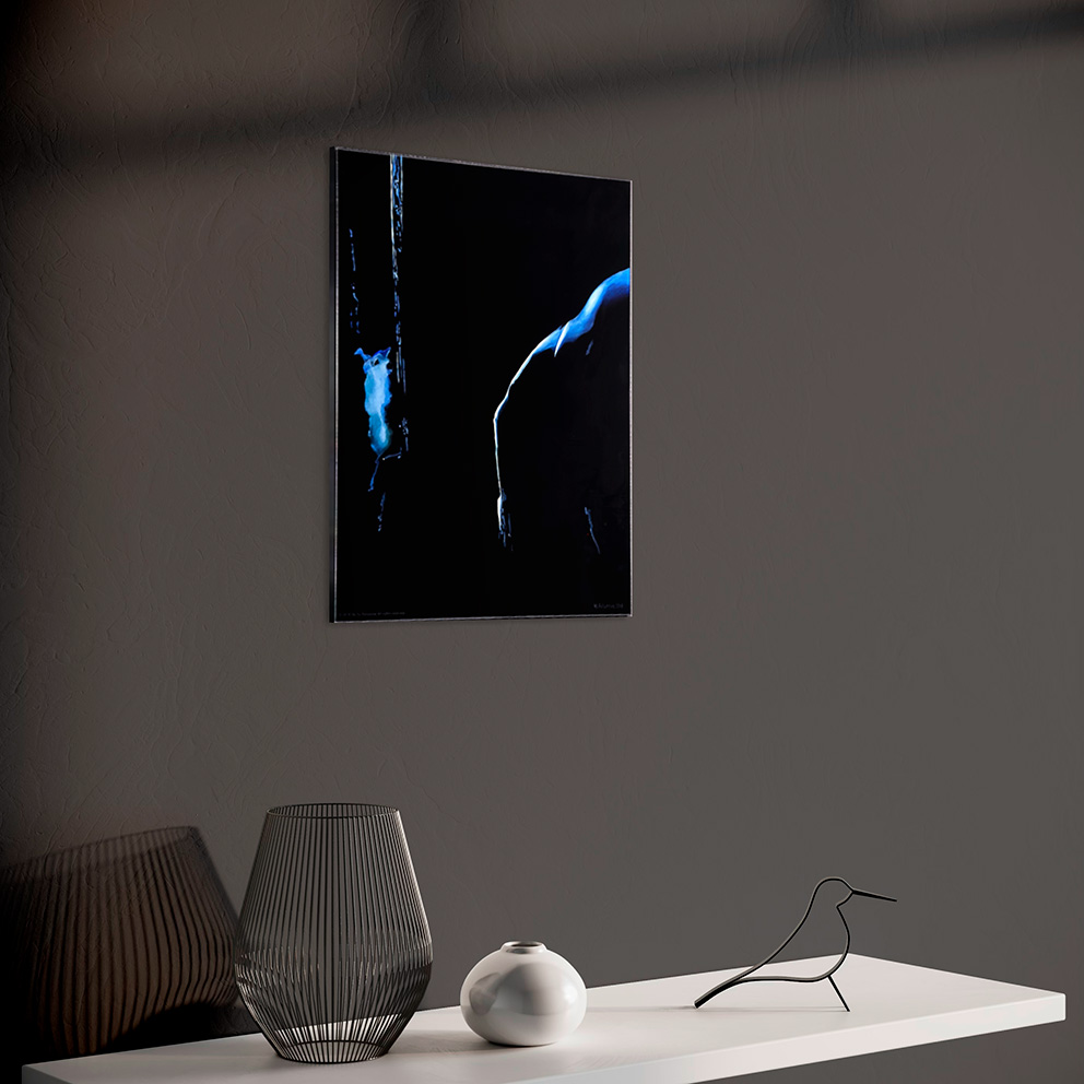 Современная принт-картина Deluxe, силуэт человека "Усталость", 50х40 см, стекло