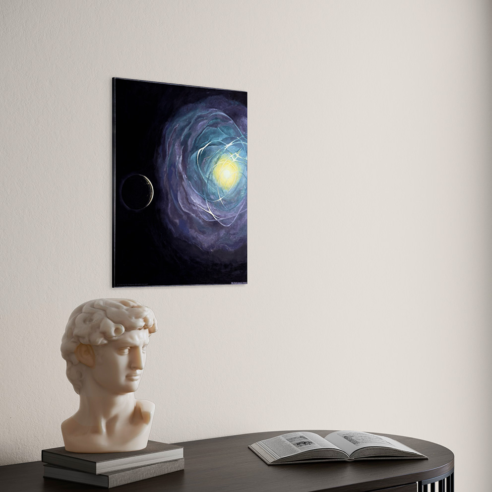 Современная принт-картина Deluxe, планеты "Когерентность", 50х40 см, стекло