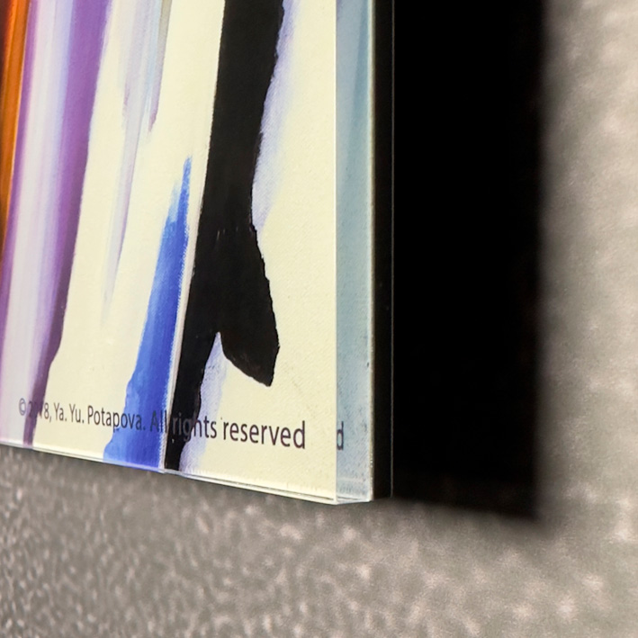 Современная принт-картина Deluxe, абстракция "Новогодняя ночь 1", 50х40 см, стекло