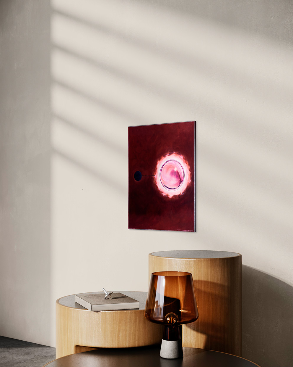 Современная принт-картина Deluxe, из серии сферы "Коммуникация 1", 50х40 см, стекло