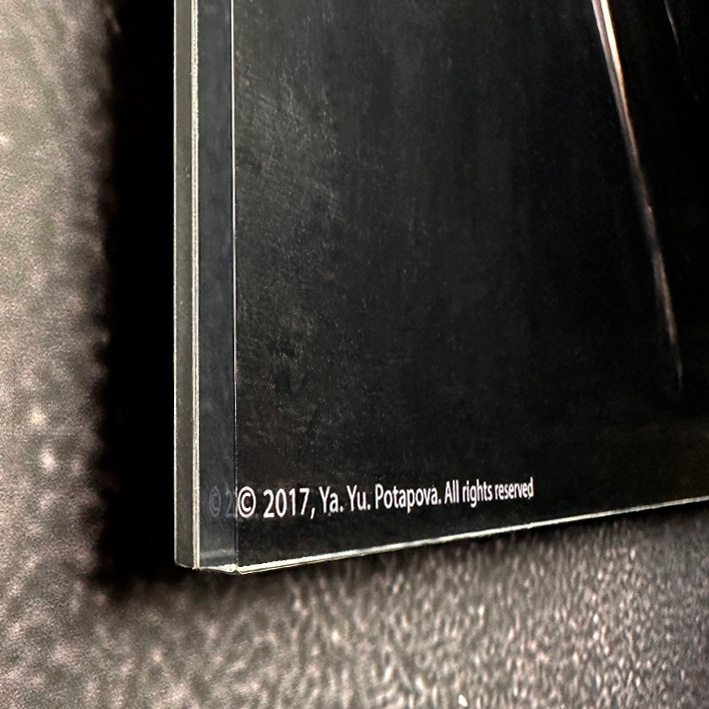 Современная принт-картина Deluxe, ч/б лошадь на дыбах "Неожиданность", 50х40 см, стекло