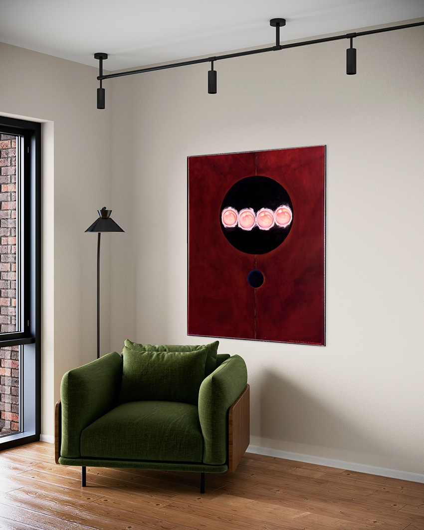 Картина со смыслом, из серии сферы "Коммуникация 2", маслом на холсте 140х120 см, 2020, YAPOTAPOVA