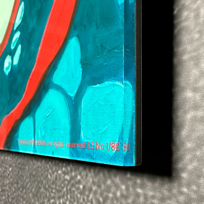 Современная принт-картина Deluxe, абстракция "В потоке 7, 50х50 см, стекло