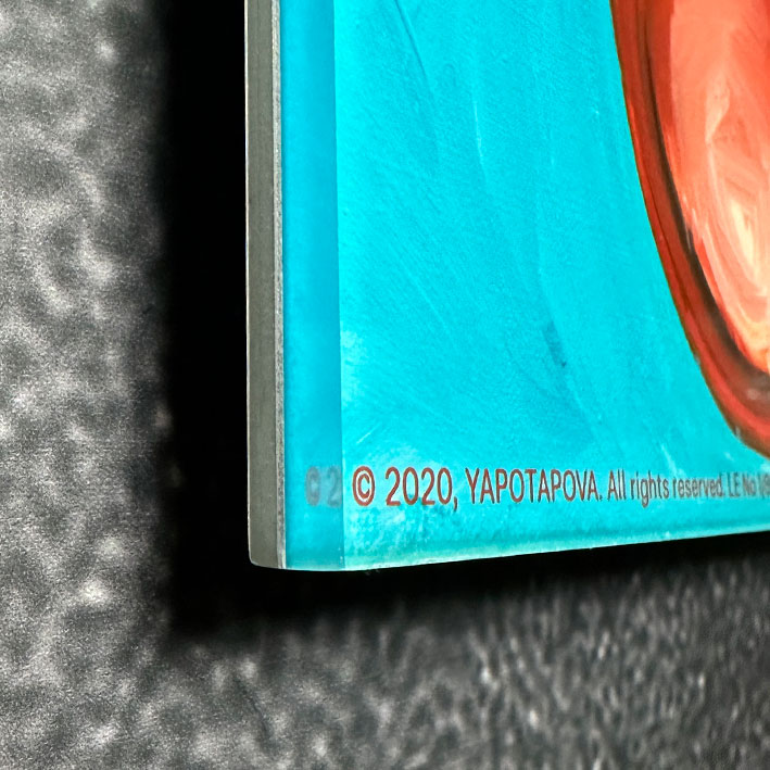 Cовременная принт-картина Deluxe, абстракция "В потоке 10", 50х40 см, стекло