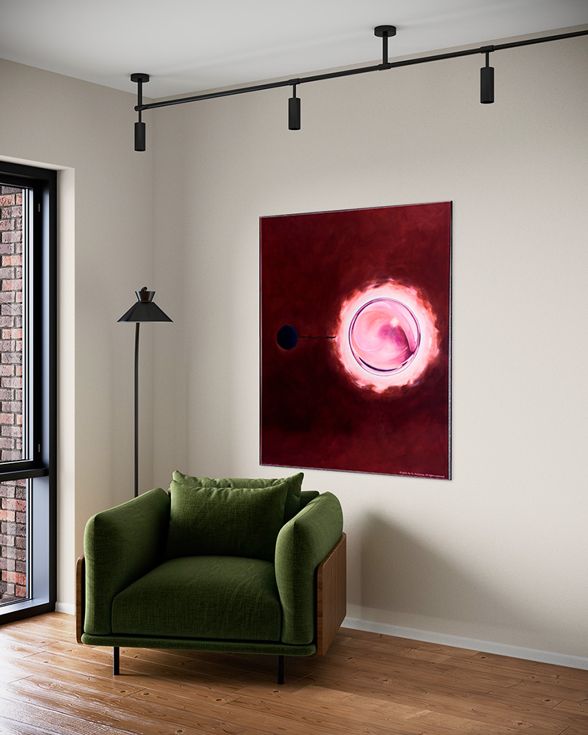 Картина со смыслом, из серии сферы "Коммуникация 1", маслом на холсте 140х120 см, 2020, YAPOTAPOVA