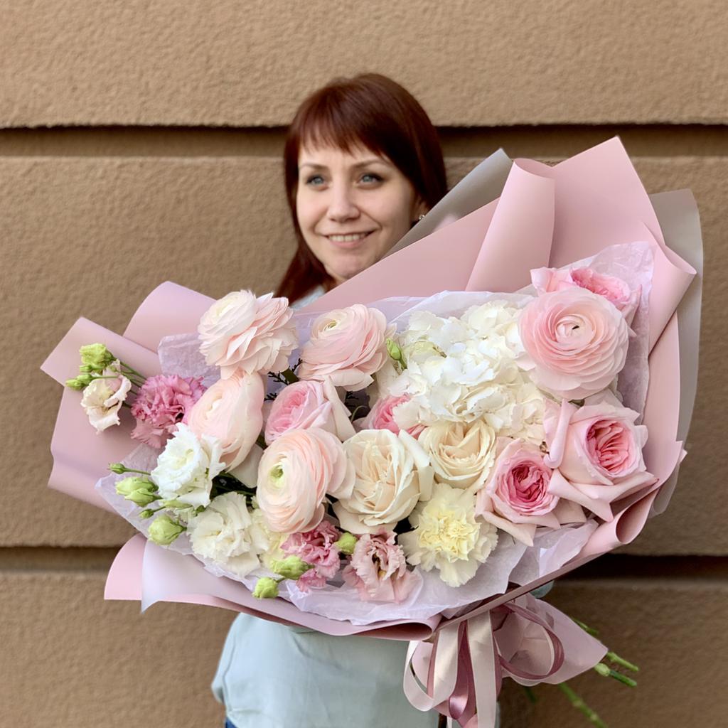 Авторский букет "Розовый зефир"