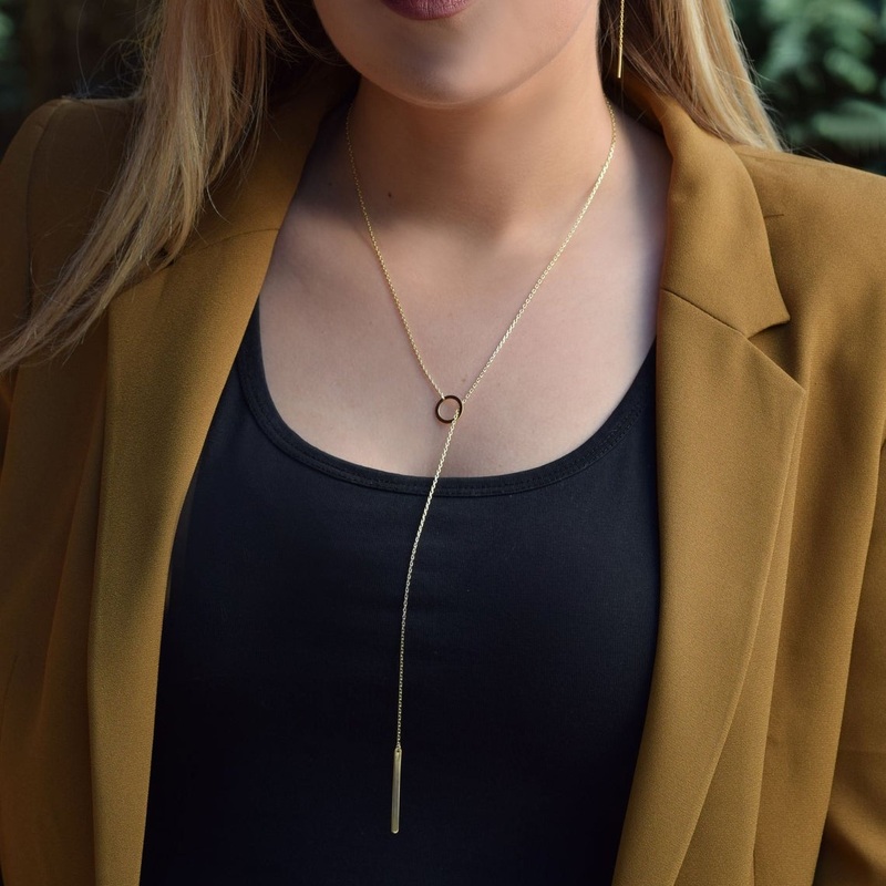 Подвеска золочёная Transformer One Ring & Rod Gold