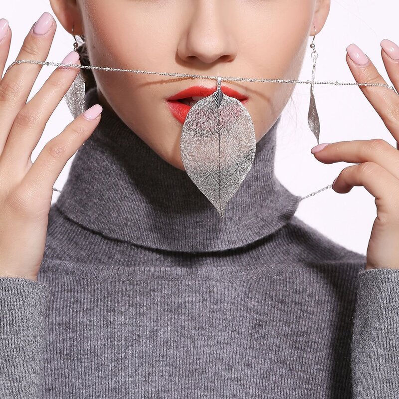 Подвеска серебряный лист сирени Lilac Leaf Silver