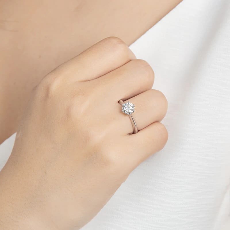 Кольцо серебряное с кристаллом Crystal Purity Ring Silver