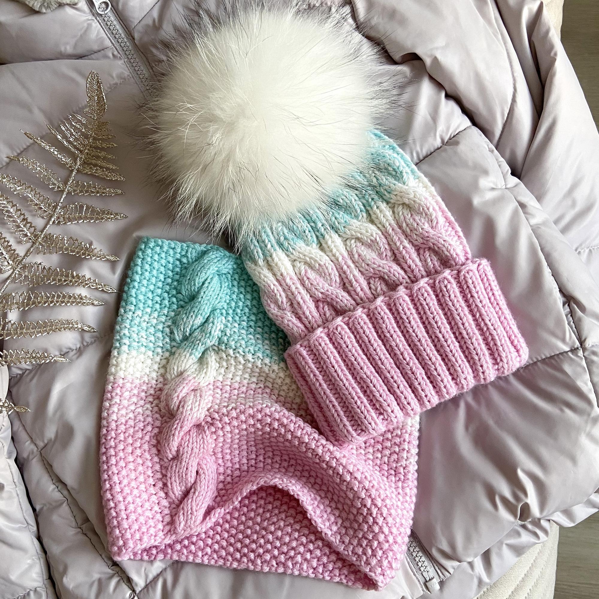 МК Комплект "Зефир"  шапка + cнуд