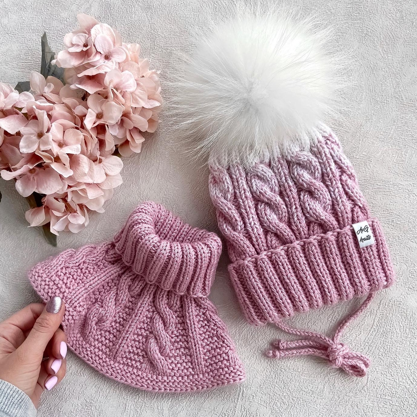 МК Комплект "Snow" шапка + манишка