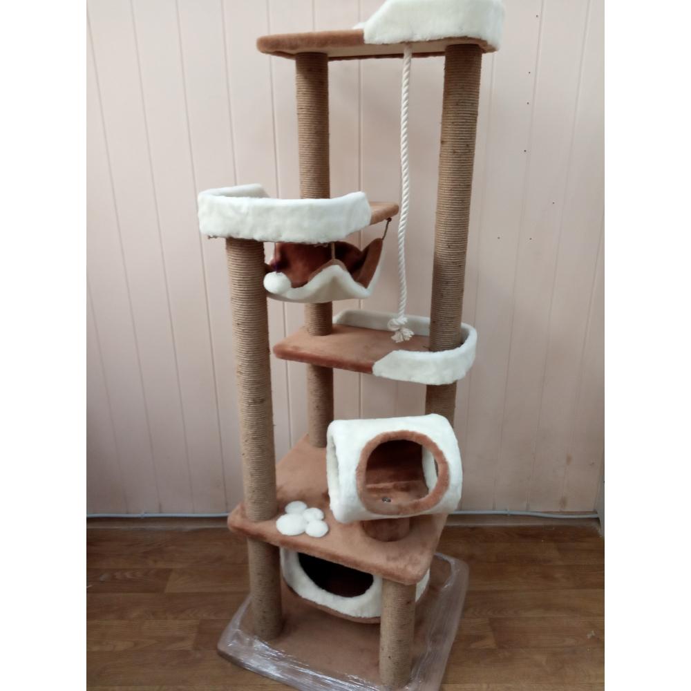 Высокий игровой комплекс с игровыми зонами для кошек 176 см (арт. 86)