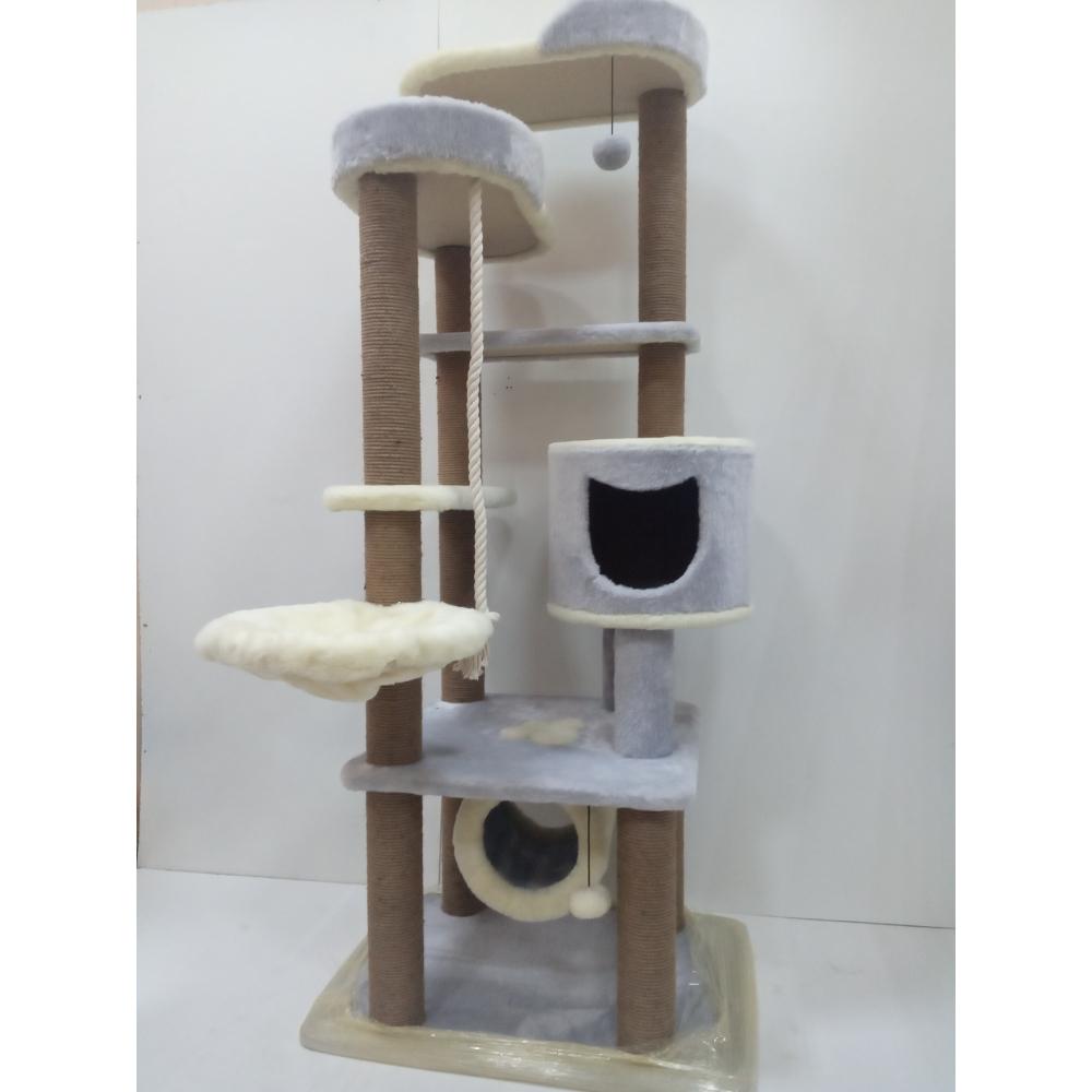 Домик с тоннелями и игрушками для кошек 185 см (арт. 89)