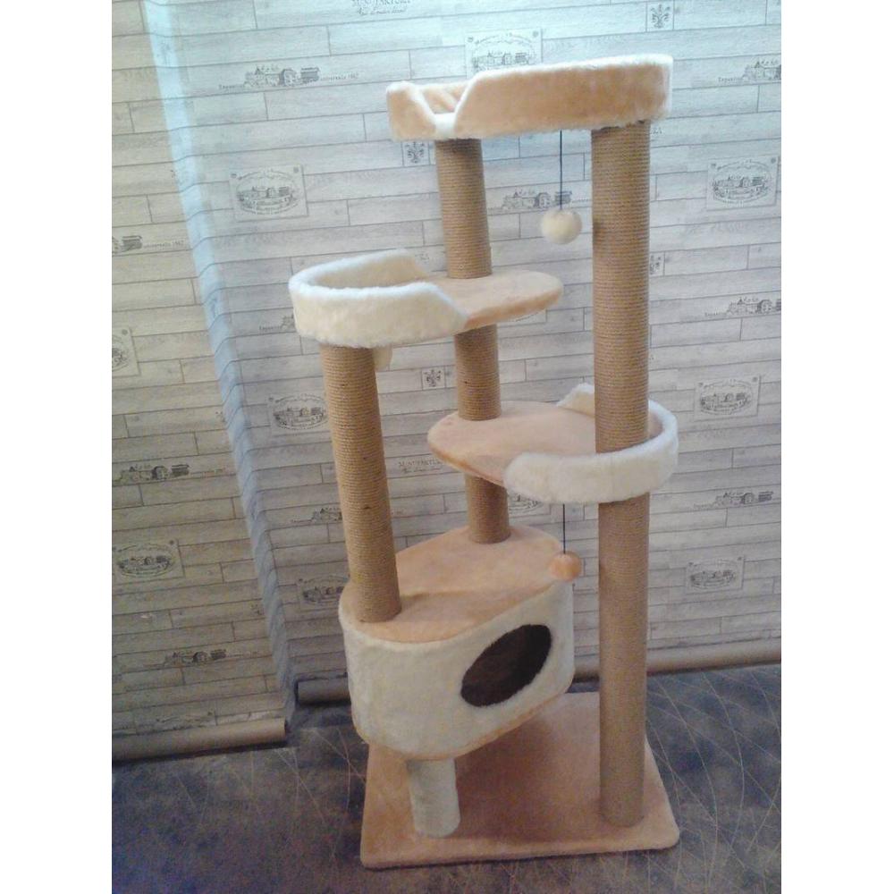 Небольшой комплекс с тремя лежанками и домиком 160 см (арт.  105)