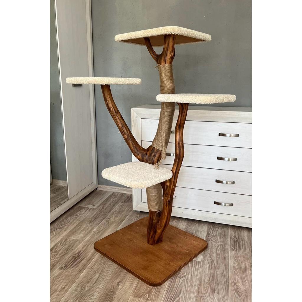 Купить дерево для кошек - индивидуальный дизайн, изготовление под заказ по вашим параметрам. Котодерево с лежанками и когтеточкой