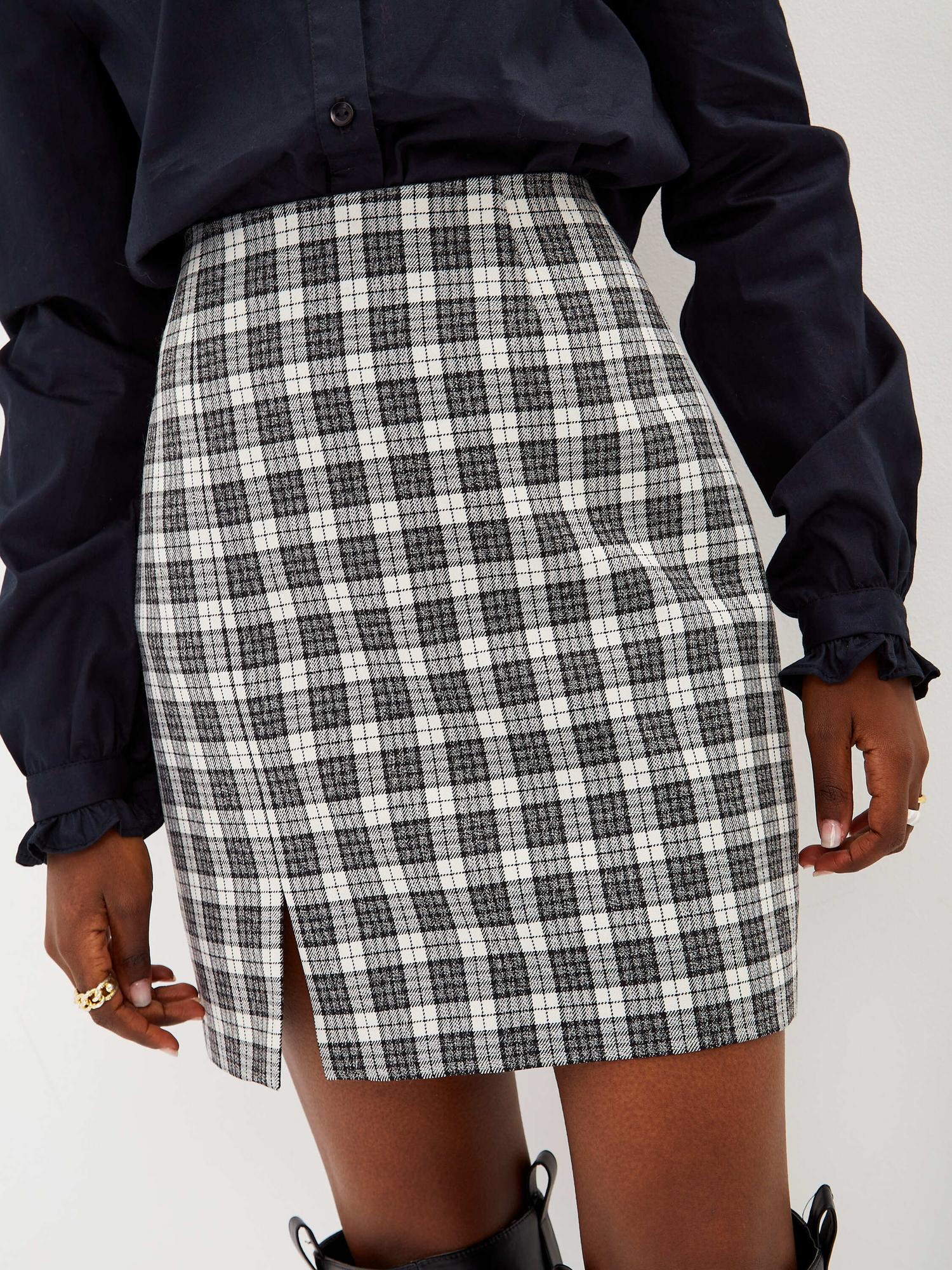 Юбка мини в клетку