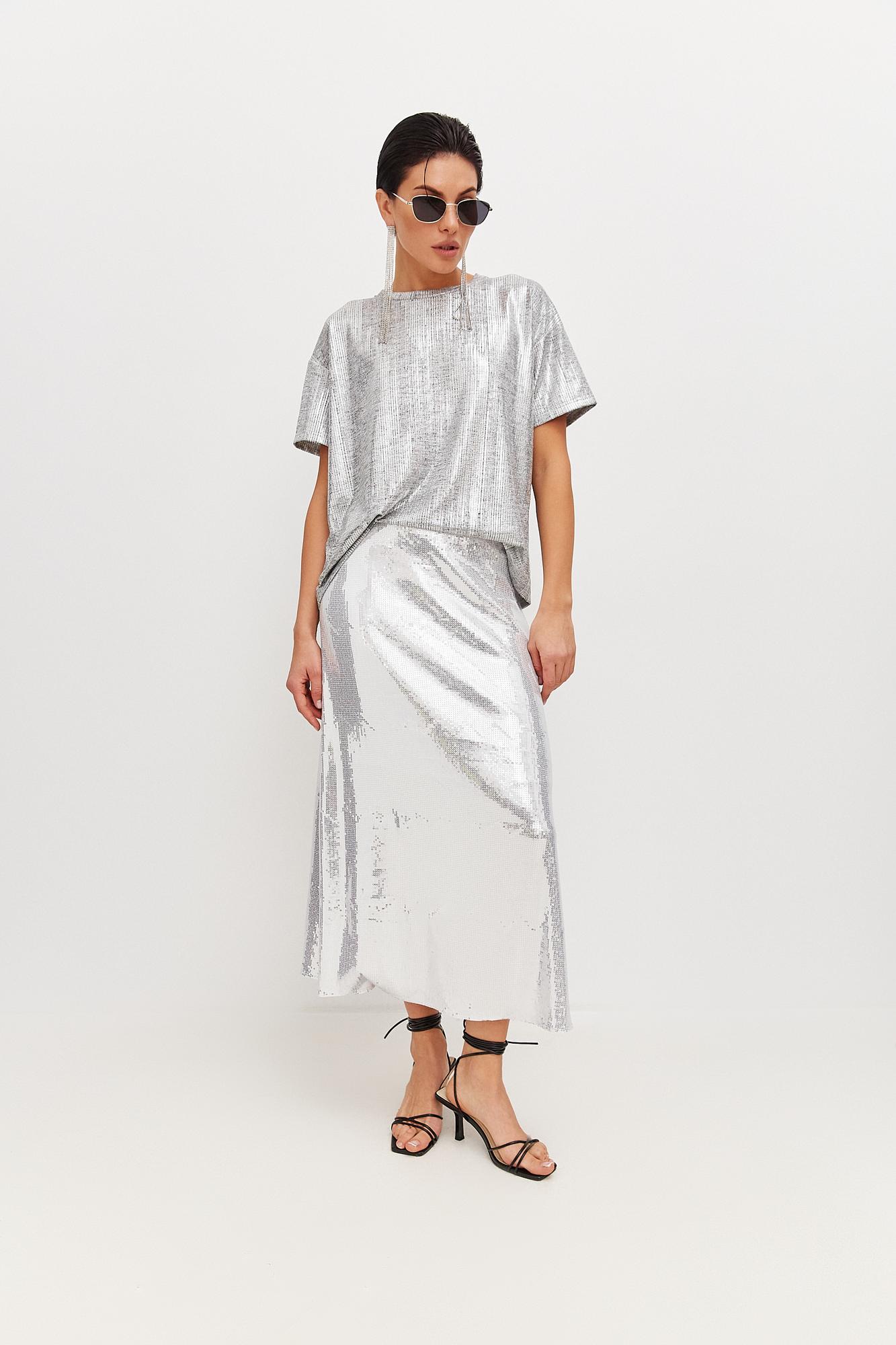 Юбка миди в пайетках