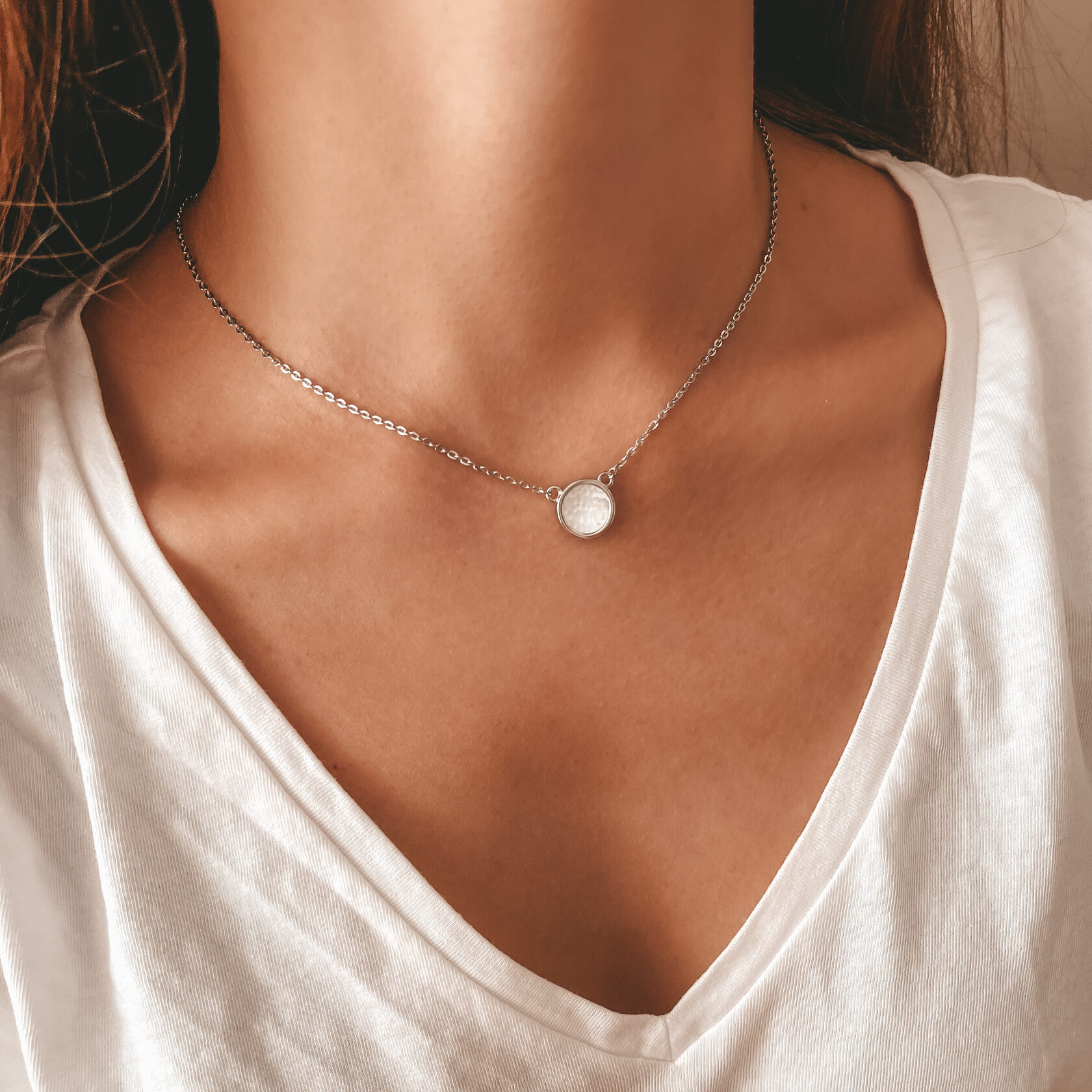 колье с перламутром 10 mm