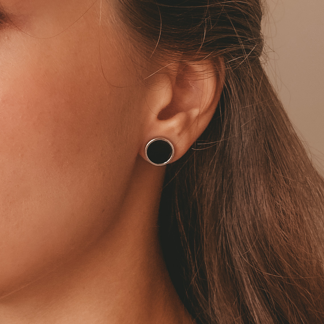 серьги с черным ониксом