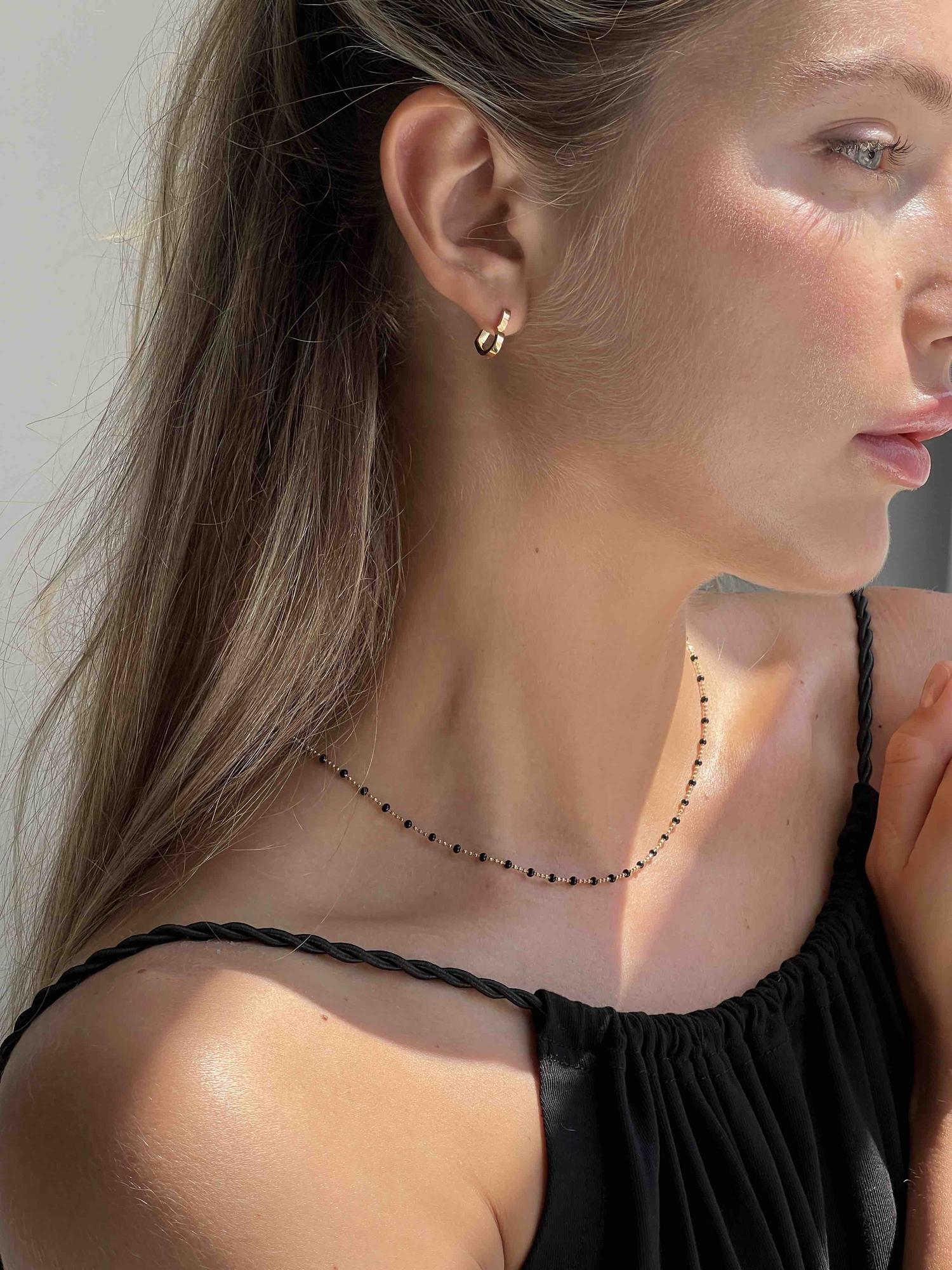 цепочка с черной эмалью