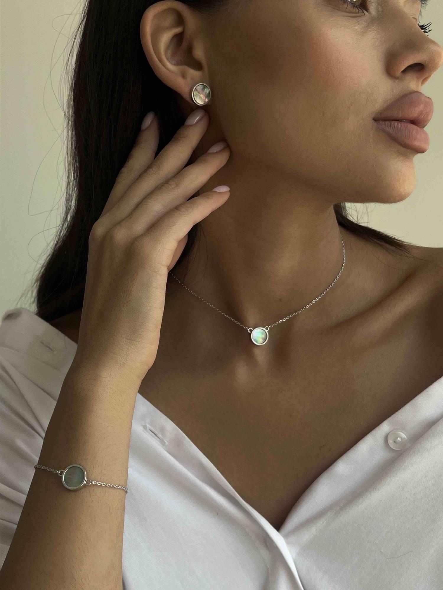 серьги с черным перламутром