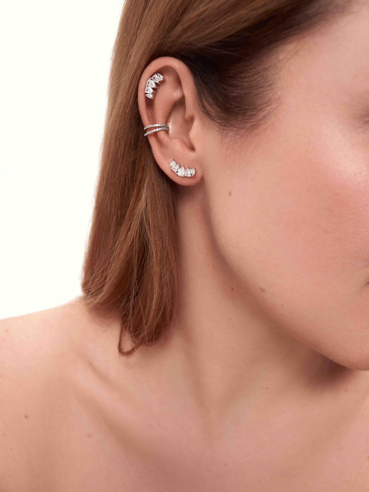 серьга для пирсинга Капли зеркальные