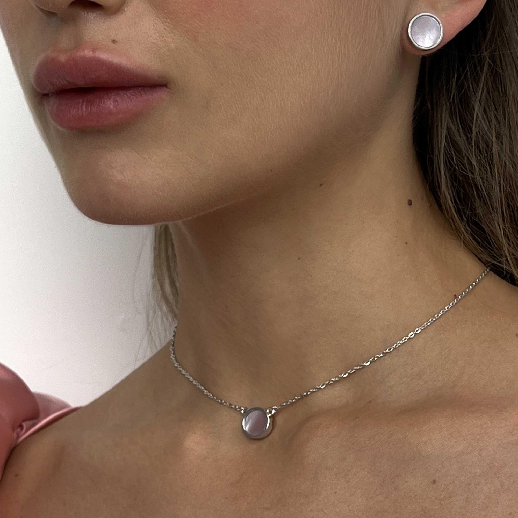 серьги с розовым перламутром