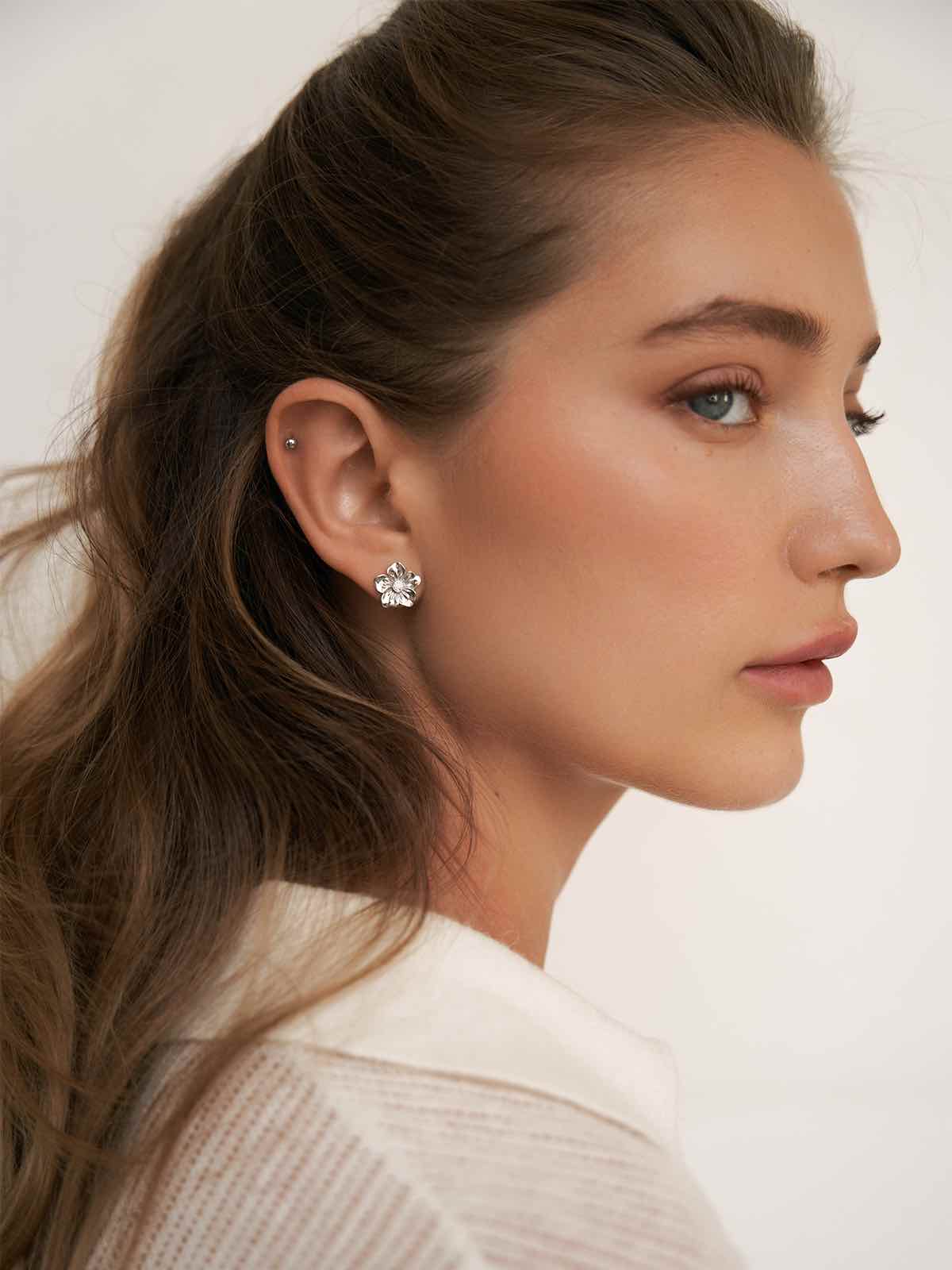 серьги Незабудка