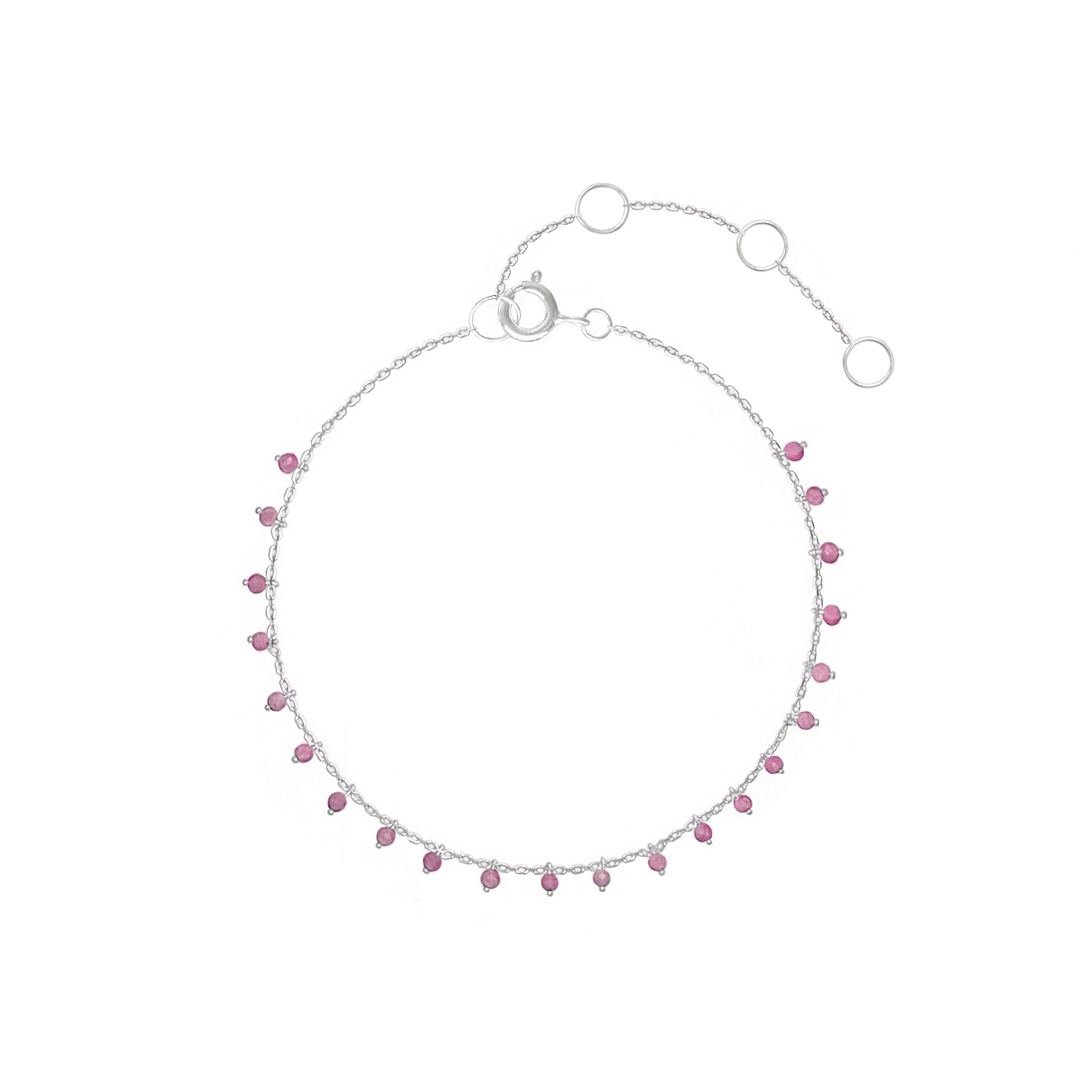 браслет Bubbles с розовыми турмалинами