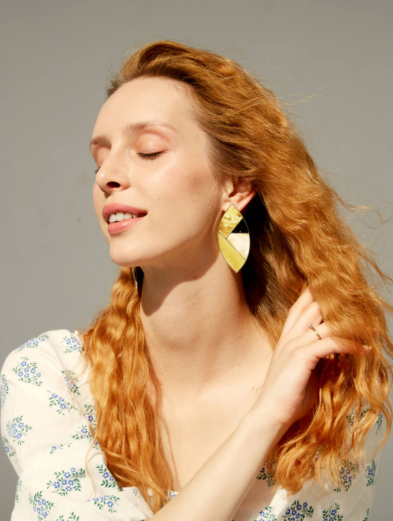 серьги "Лепесток"