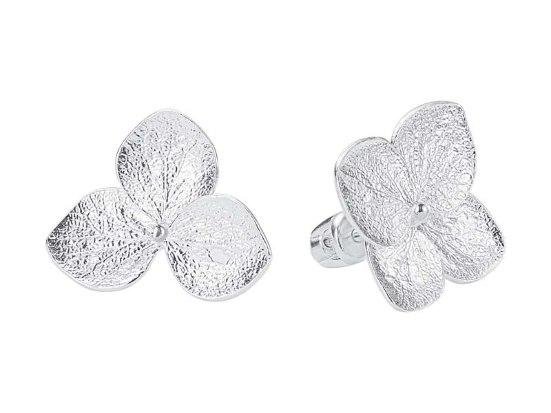 серьги-пусеты Гортензия макси