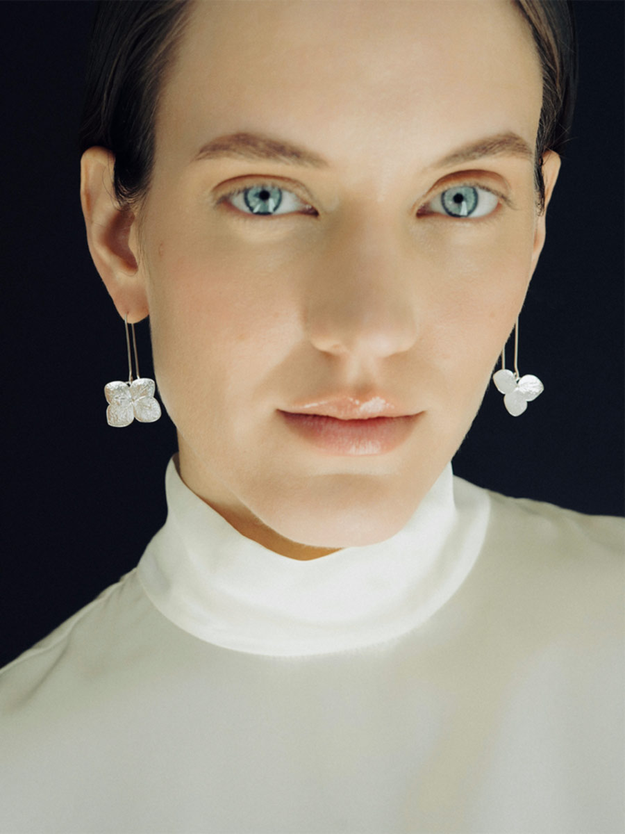 Серьги Гортензия гранд