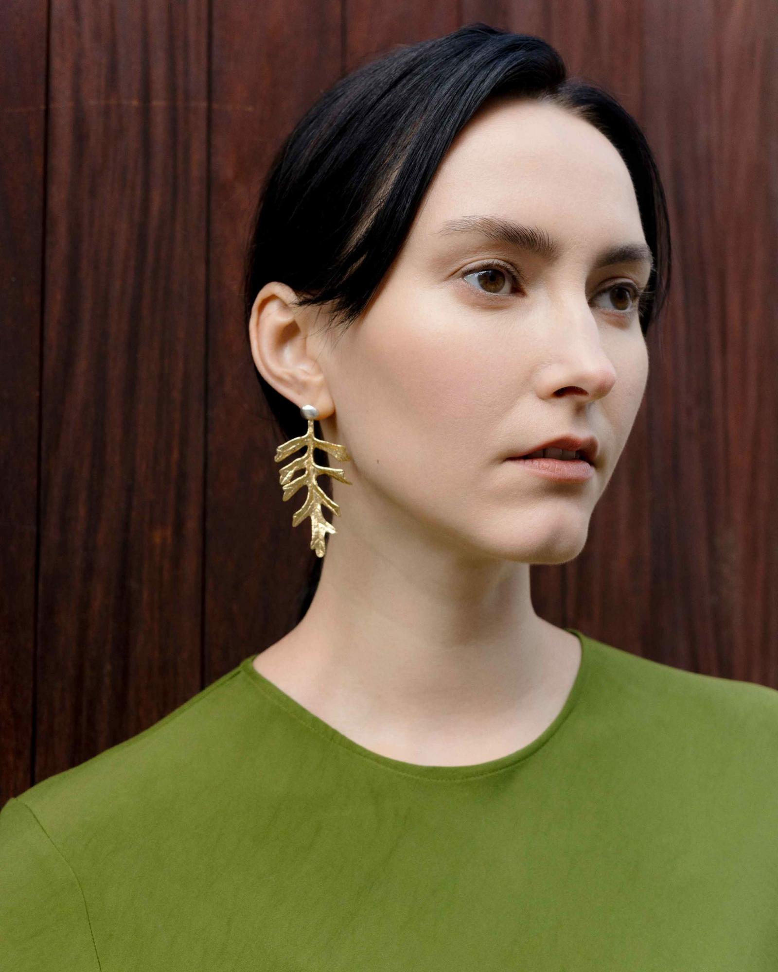 серьги-джекеты Семена и Цинерария