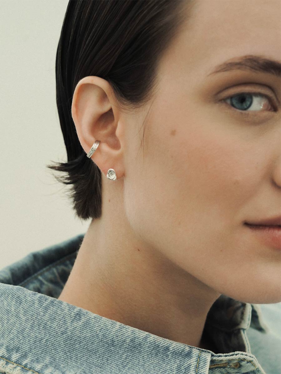 серьги-пусеты Ракушка