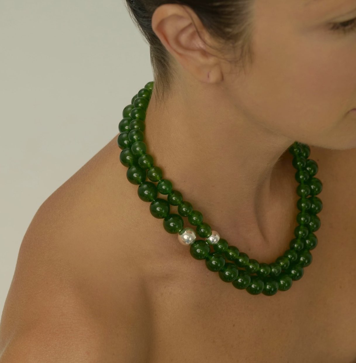 бусы Сны о лете зеленый агат