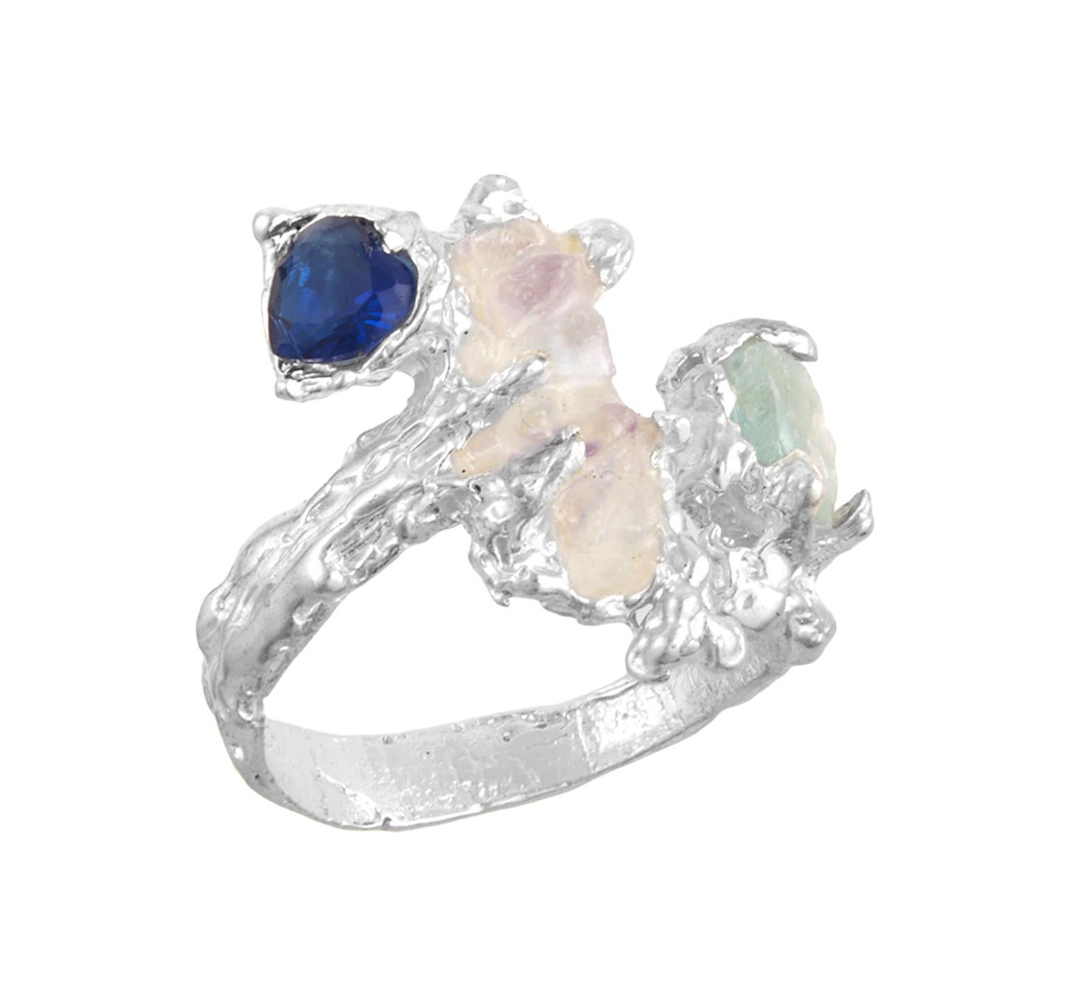 Кольцо Аврора апатит и флюрит