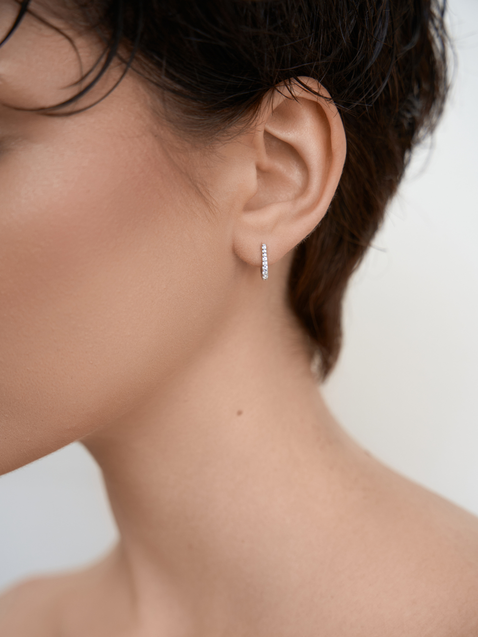 серьги Подкова на английском замке