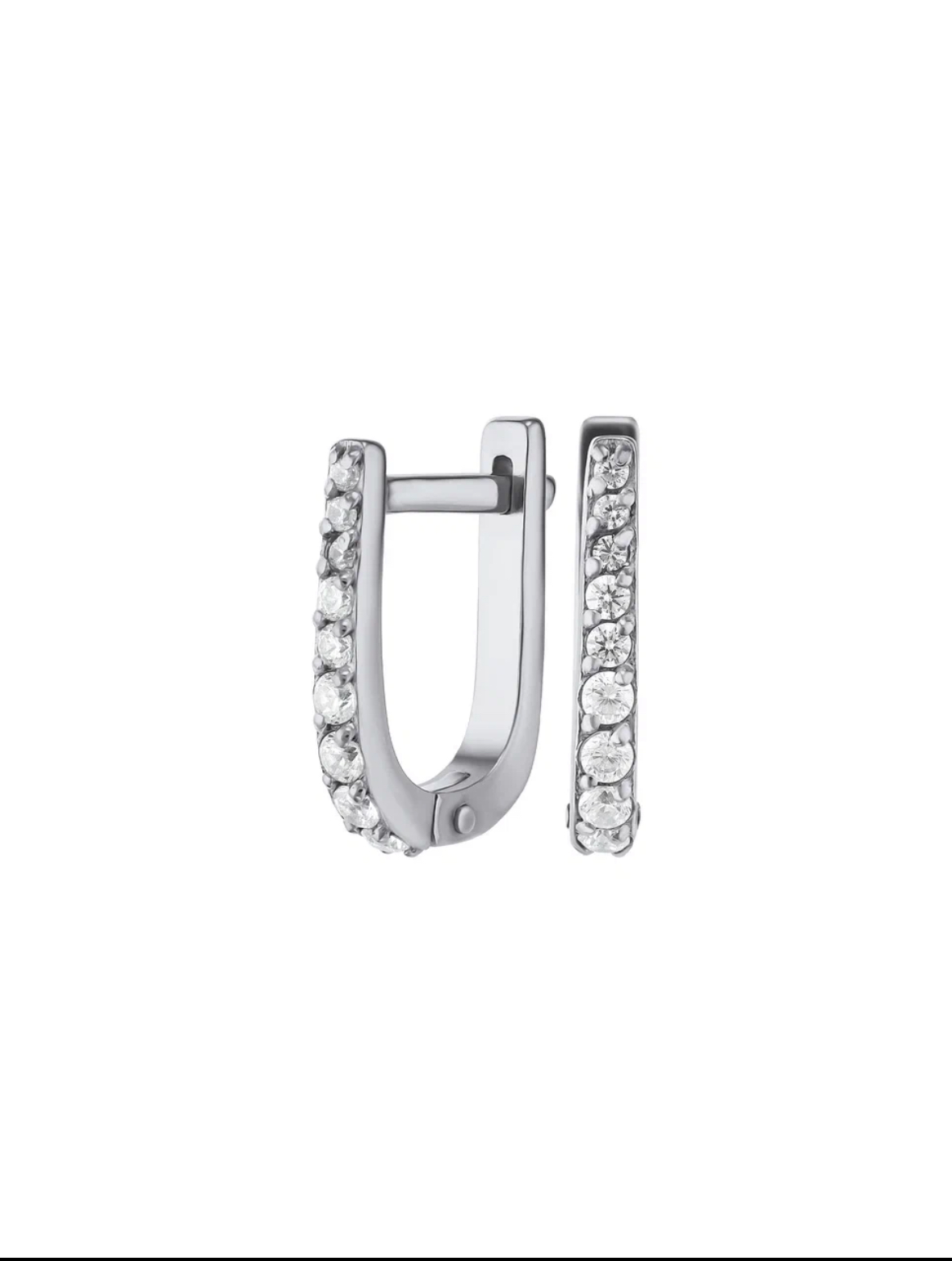 серьги Подкова на английском замке