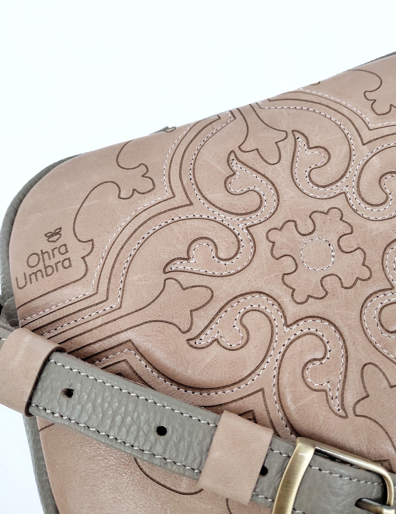 Сумка СЕВИЛЬЯ персиковая косточка + серый слон