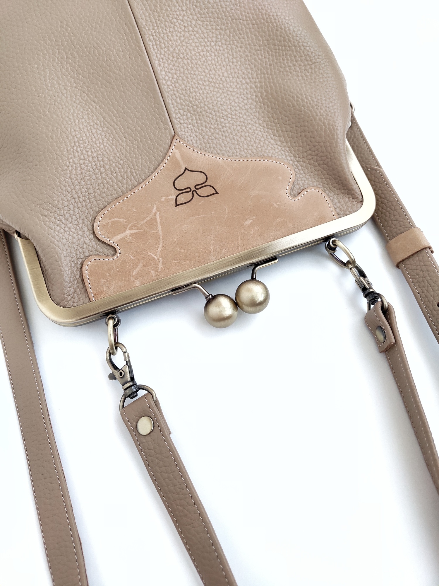 Сумка ДИЖОН песочный + карамельный