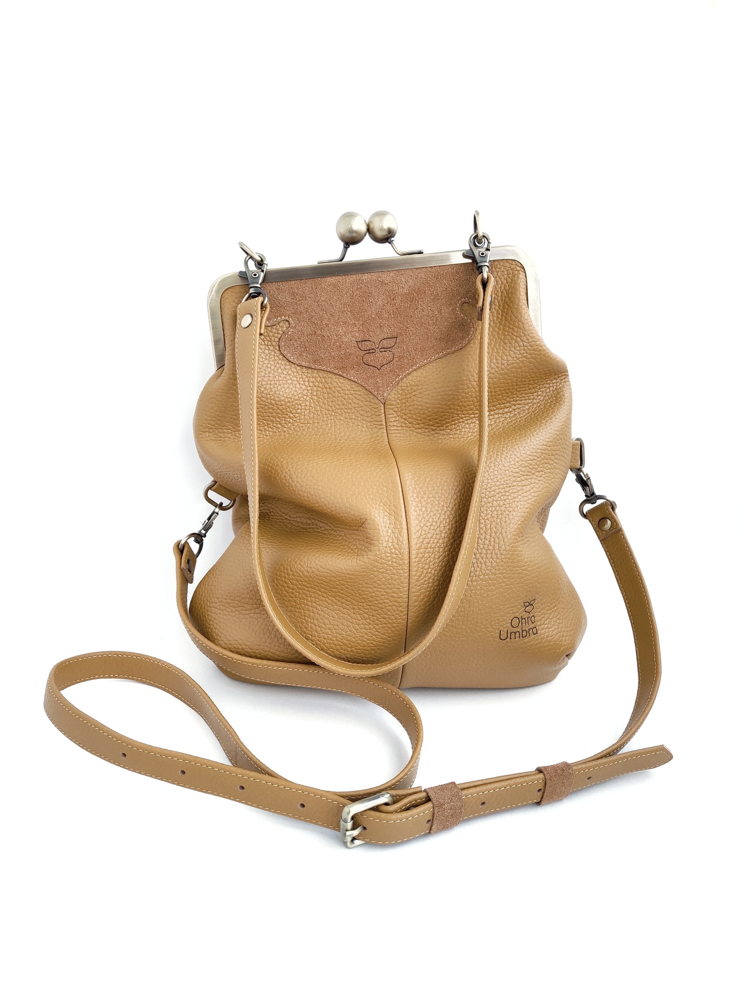 Сумка ДИЖОН горчица + тёмная карамель