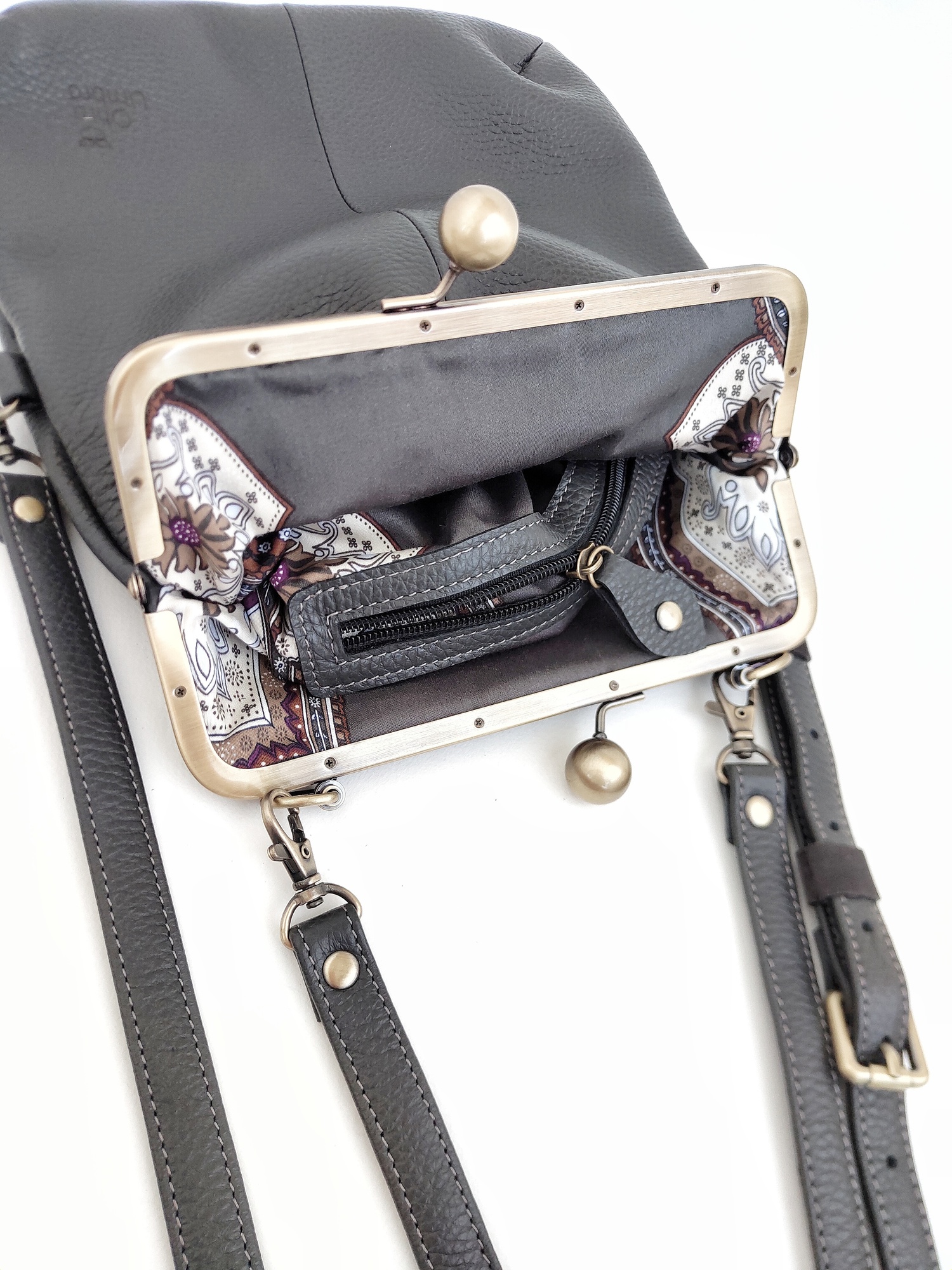 Сумка ДИЖОН угольный + земляной