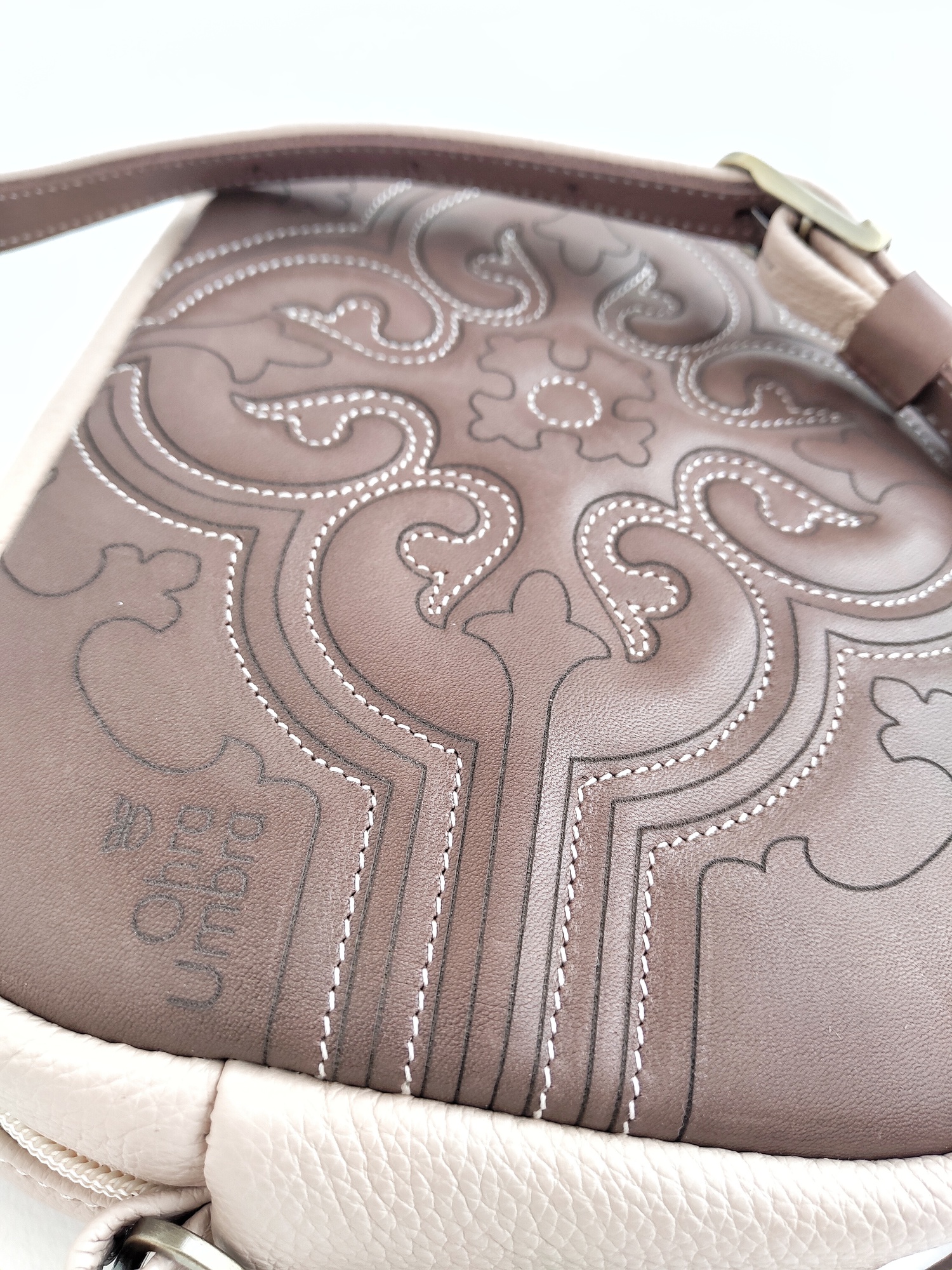 Сумка СЕВИЛЬЯ каштан + светлая пудра