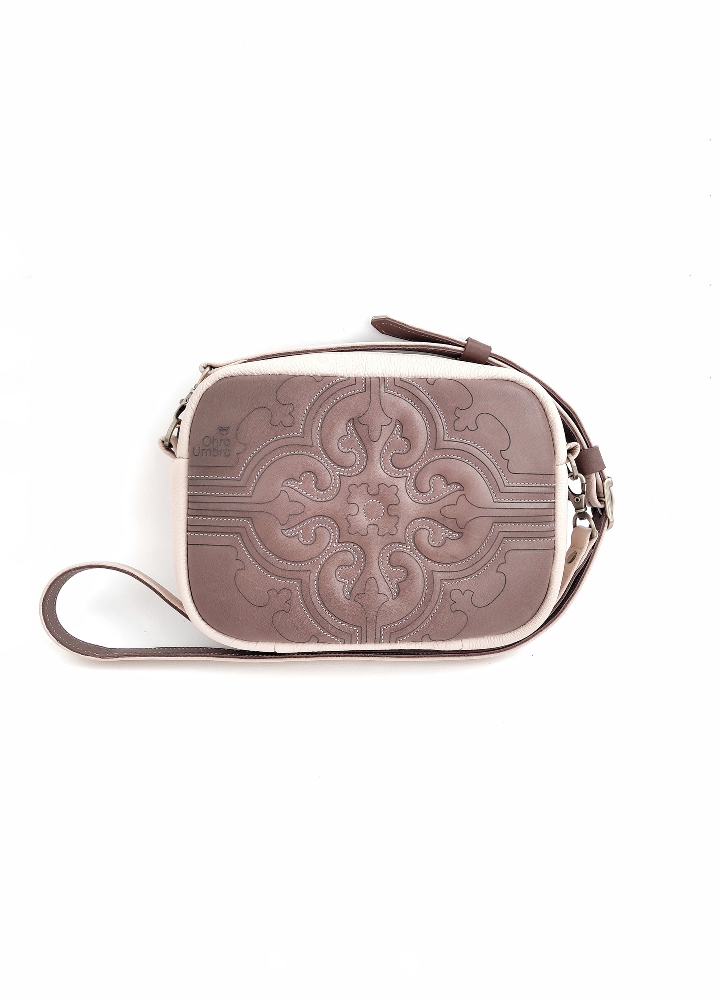 Сумка СЕВИЛЬЯ каштан + светлая пудра