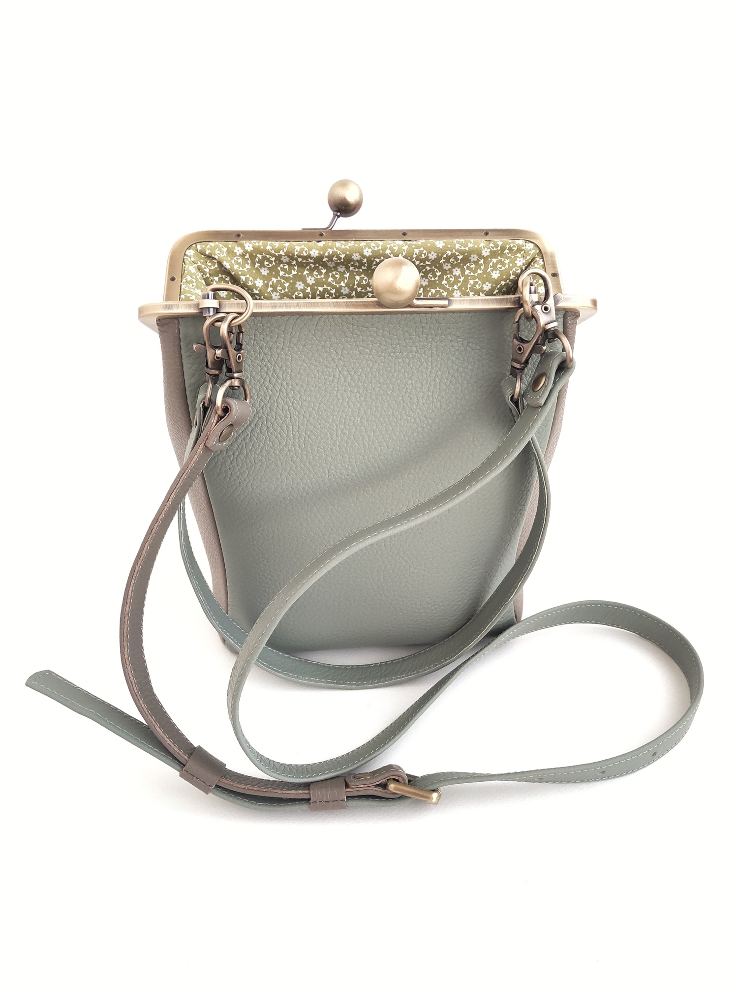 Сумка РОШЕ шалфей + серый слон