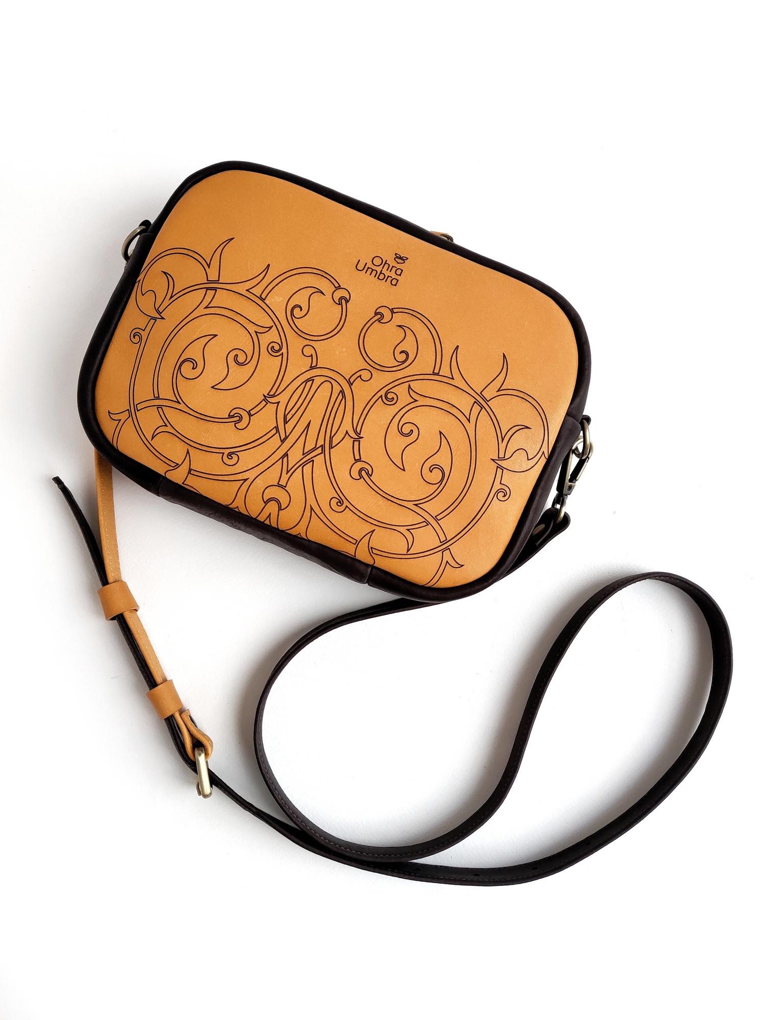 Сумка ФЛОРЕНЦИЯ хурма + темный шоколад