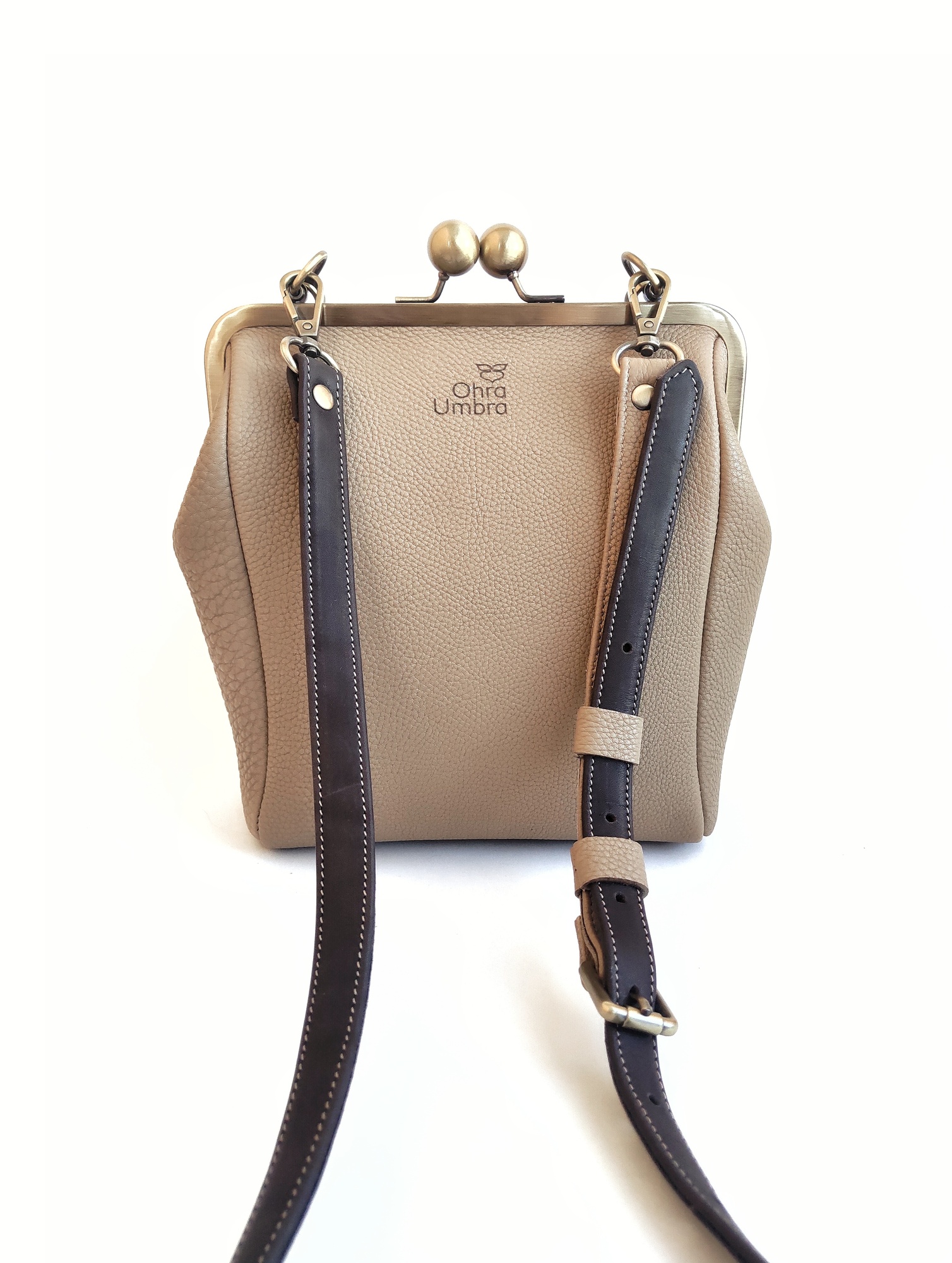 Сумка РОШЕ песочный + тёмный шоколад