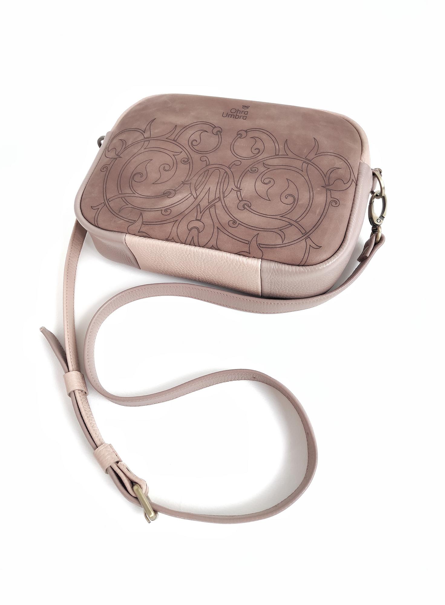 Сумка ФЛОРЕНЦИЯ пыльная роза + пудра + пыльно-лиловый